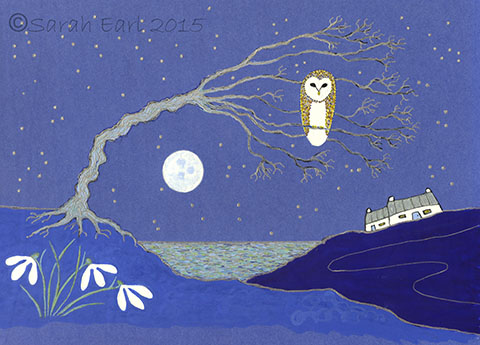 91 Silver moon-rise